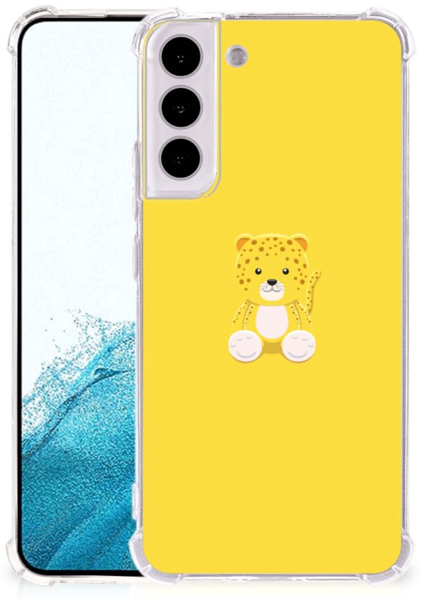 Samsung Galaxy S22 Plus Stevig Bumper Hoesje Baby Leopard