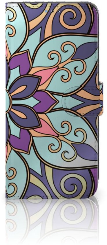 Protecteur Flip Housse OPPO A16 | A16s Coque Téléphone Fleur Mauve