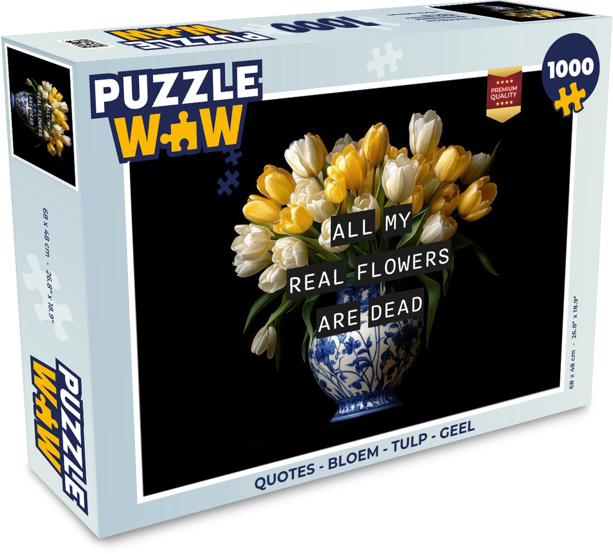 Puzzel Quotes - Bloem - Tulp - Geel - Legpuzzel - Puzzel 1000 stukjes volwassenen