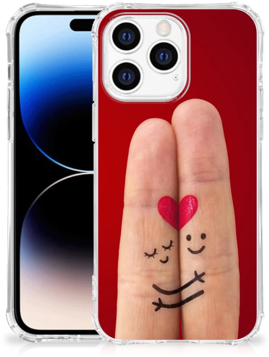 Apple iPhone 14 Pro Max Anti Shock Bumper Case Liefde - Origineel Romantisch Cadeau