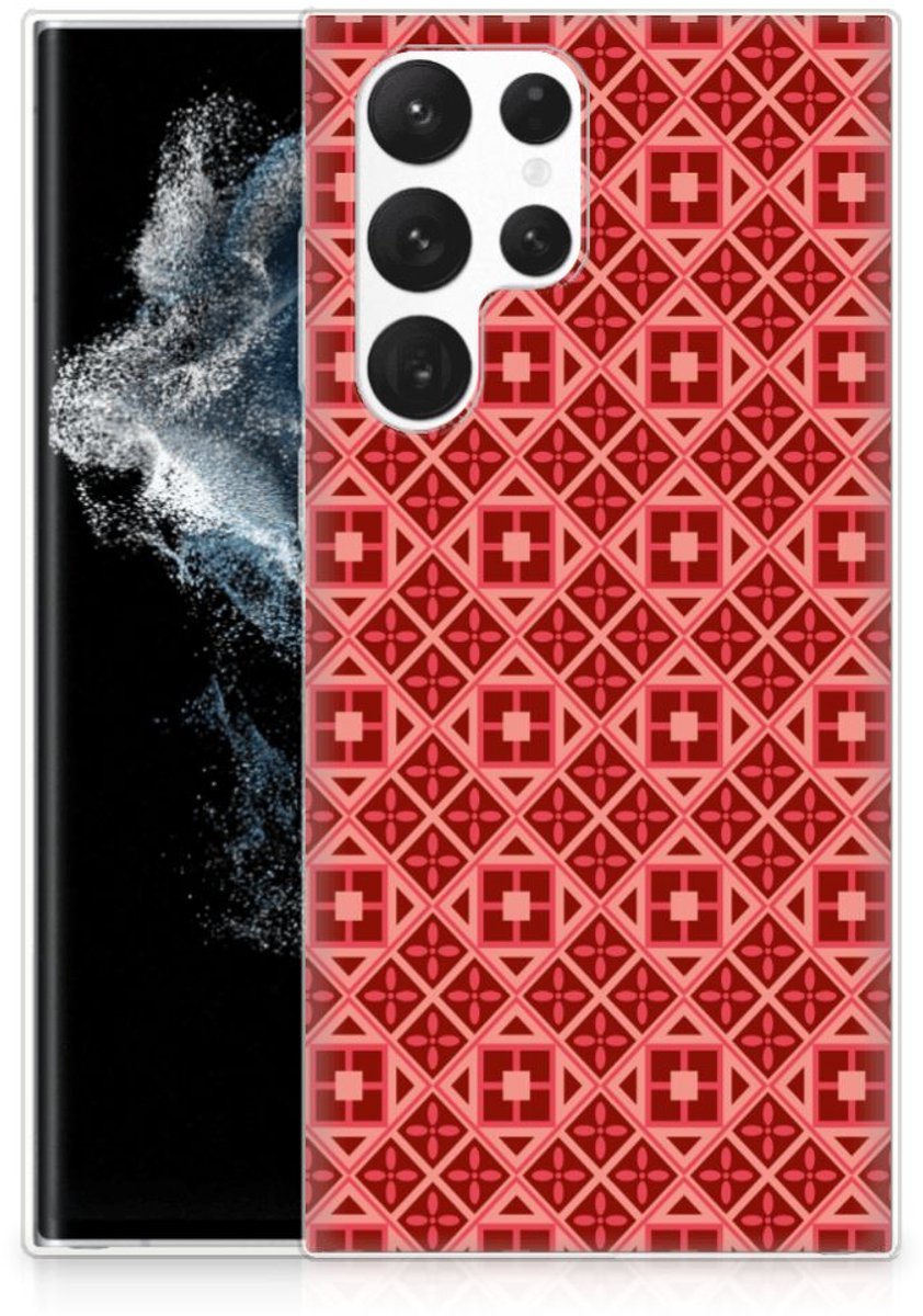 Samsung Galaxy S22 Ultra TPU bumper Batik Rood