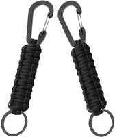 5 stuks paracord sleutelhanger met karabijnhaak, gevlochten touw met sleutelhanger en karabijnhaak, paracord sleutelhanger, voor fietsen, bergbeklimmen, kamperen, wandelen, wandelen