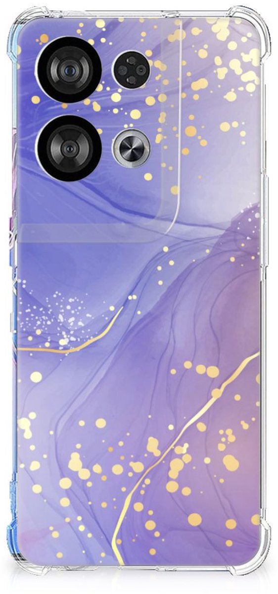 Back Cover voor OPPO Reno8 Watercolor Paars