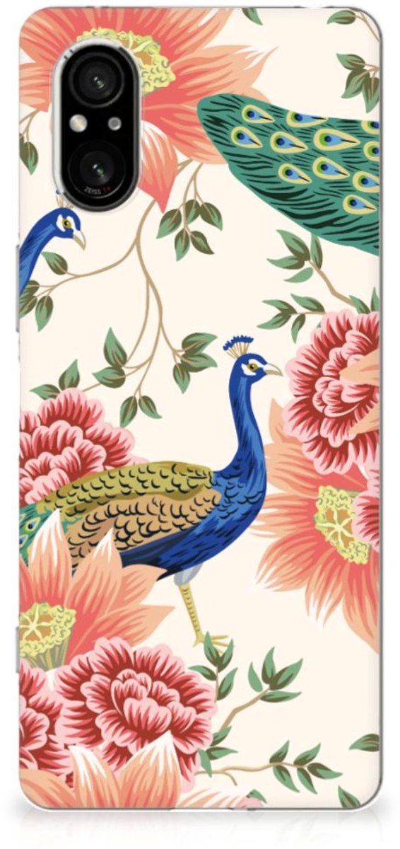 TPU Hoesje voor Sony Xperia 5 V Pink Peacock