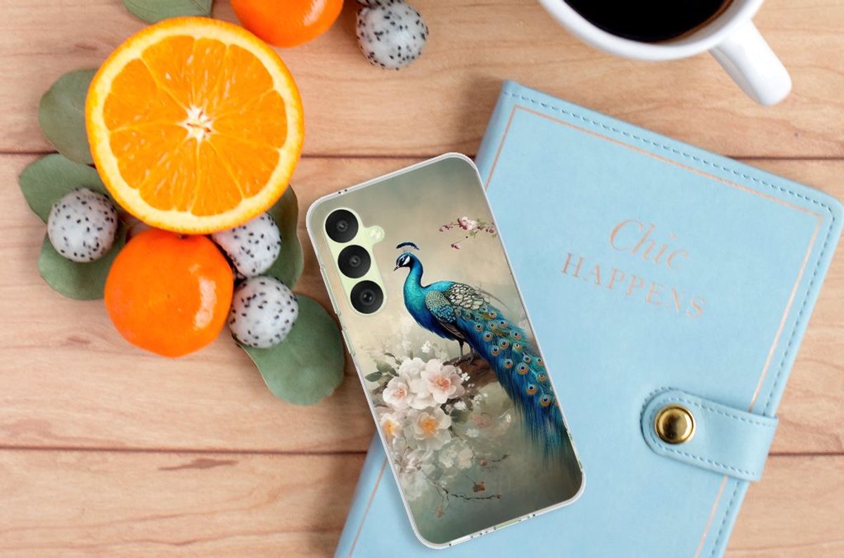TPU Hoesje voor Samsung Galaxy A35 Vintage Pauwen