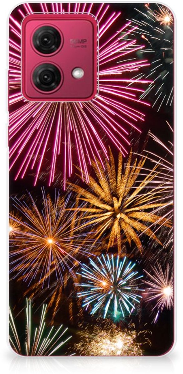Motorola Moto G84 Silicone Back Cover Vuurwerk