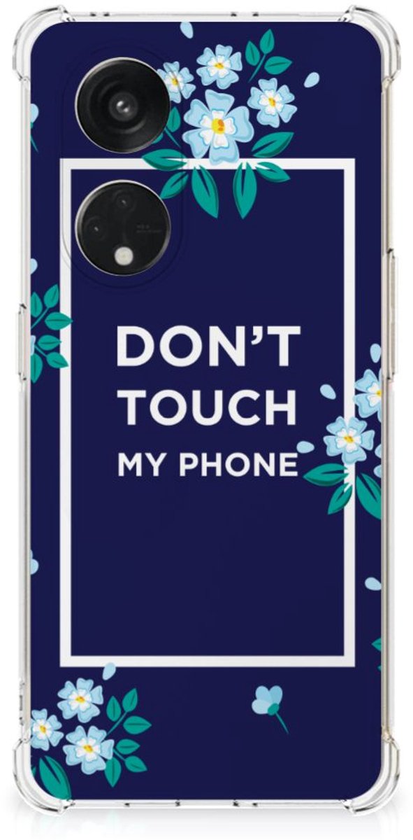OPPO Reno8 T 5G Anti Shock Case Flowers Blue DTMP