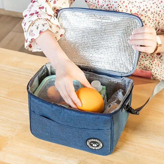 Sac isotherme Nivard - Glacière - Éléments de refroidissement - Glacière - Voiture - Sac à lunch - Plage - Grijs L