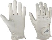 Mondoni Leatherfeel Handschoen - Maat: 11 - Wit - Kunstleer - Paardrijhandschoenen