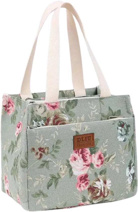 Livano Koeltas - Koelbox - Koelelementen - Coolbox - Auto - Lunchtas - Strand - Groene Bloemen