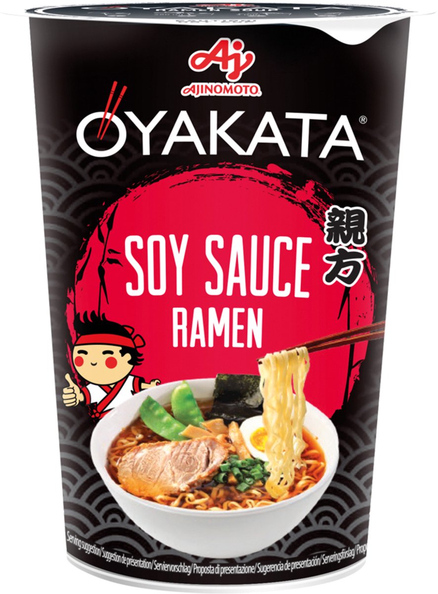 Oyakata Instant Ramen Noodles Varkensvleessmaak in cup 8 x 63 g