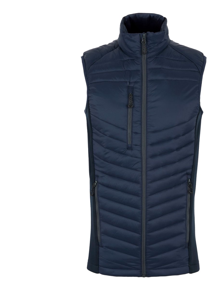 Jas Hiking Heren Geïsoleerd Stretchy Bodywarmer Blauw