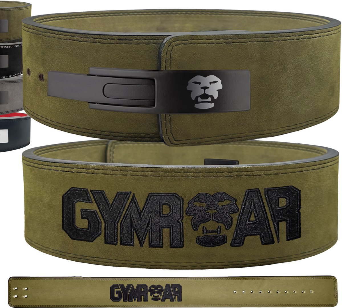 Gymroar Lifting Belt - Powerlift Riem - Lever Belt - Fast Clip Sluiting - Powerlifting - Crossfit - Bodybuilding - Deadlift - Squat - 10MM - Groen - S