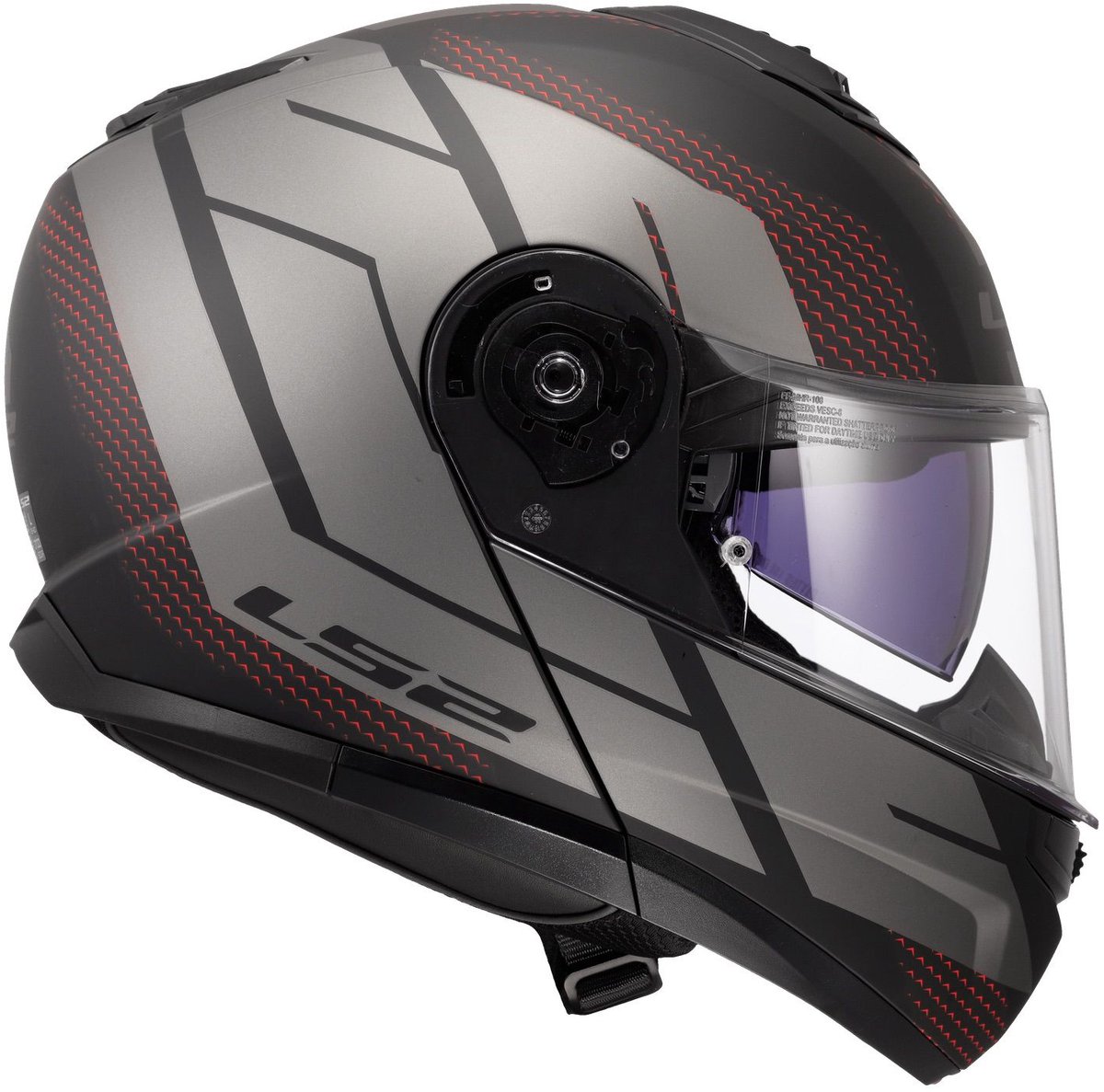 LS2 FF908 Strobe II Code Zwart Grijs 06 Systeemhelm - Maat XXXL - Helm – foto 3
