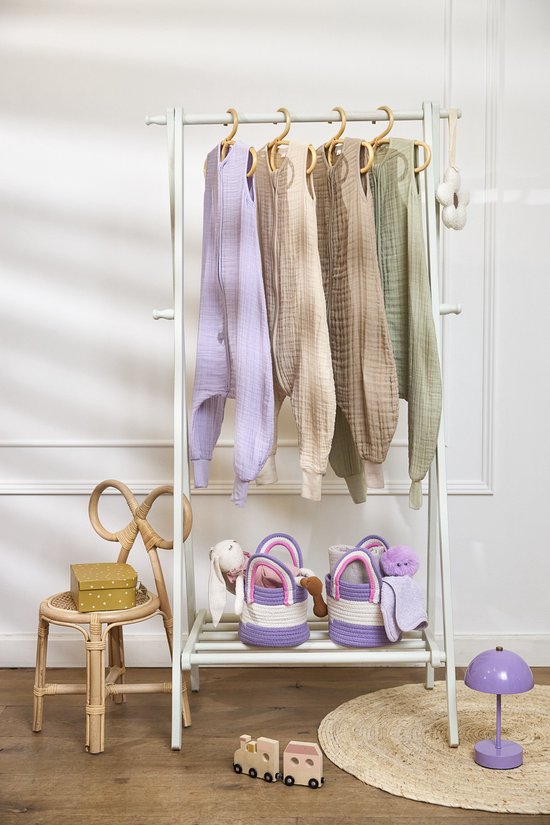 Meyco Baby Uni baby zomerslaapzak - pre-washed hydrofiel - soft olive - 60cm - 0.5 TOG van Merkloos — afbeelding 4