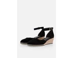 Tamaris Espadrilles Sleehak zwart Leer - Dames - Maat 41