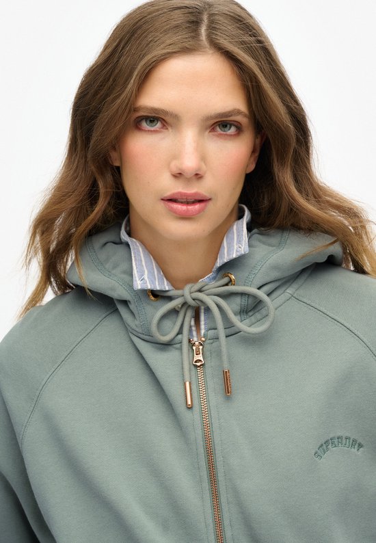 Superdry - Sweat à capuche zippé raglan surdimensionné Essential Logo - Femme - Sweats à capuche à capuche