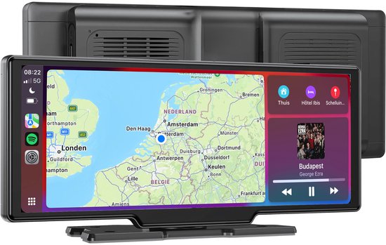 LANU® Navigatiesysteem 10 inch - Apple Carplay & Android Auto (draadloos) - Touchscreen - Universeel - Bluetooth