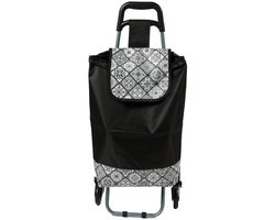 Boodschappentrolley - Traploper-Traproller - Afmeting Tas: 33 x 20 x 56 cm -Hoogte trolley 90 cm