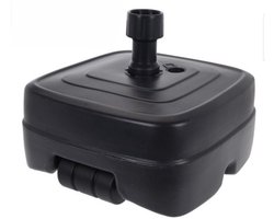 Ceruzo Parasolvoet Zwart - Vulbaar 45L - Verrijdbaar - Stevige Kunststof Parasolstandaard - Weerbestendig-33-50 mm