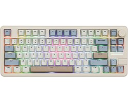 EPOMAKER Galaxy 70 – Grijs – Mechanisch Draadloos Toetsenbord – RGB – 70% – QWERTY – Gaming Keyboard – Feker Marble White Switch