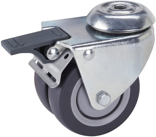 Lot De 20 Roulettes Pivotantes 30 Mm Pour Meubles - TPE Antitrace, Charge 20 Kg, Idéal Parquet