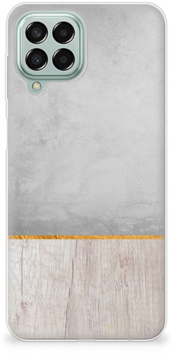 Samsung Galaxy M33 Bumper Hoesje Wood Concrete