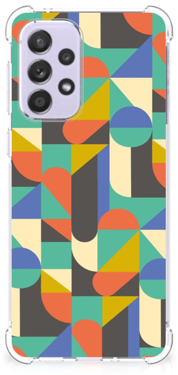 Samsung Galaxy A33 Doorzichtige Silicone Hoesje Funky Retro