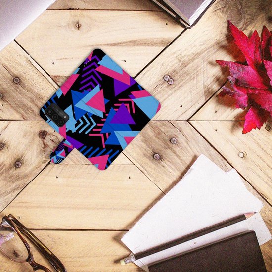 Coque de téléphone OPPO A54 5G | A74 5G | A93 5G Wallet Book Case Design Funky Triangle