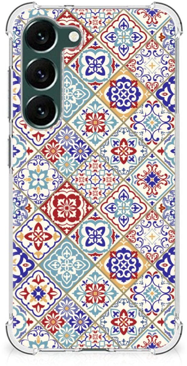 Samsung Galaxy S23 Plus Anti-Shock Hoesje Tiles Color