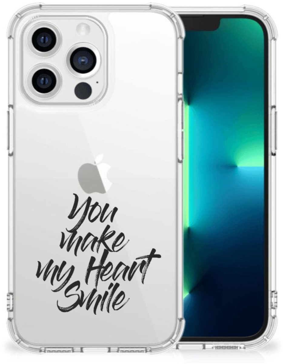 Apple iPhone 13 Pro Telefoonhoesje met tekst Heart Smile