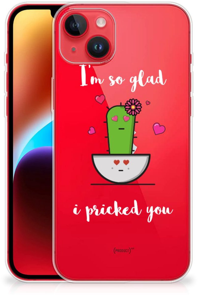 iPhone 14 Plus Telefoonhoesje met Naam Cactus Glad