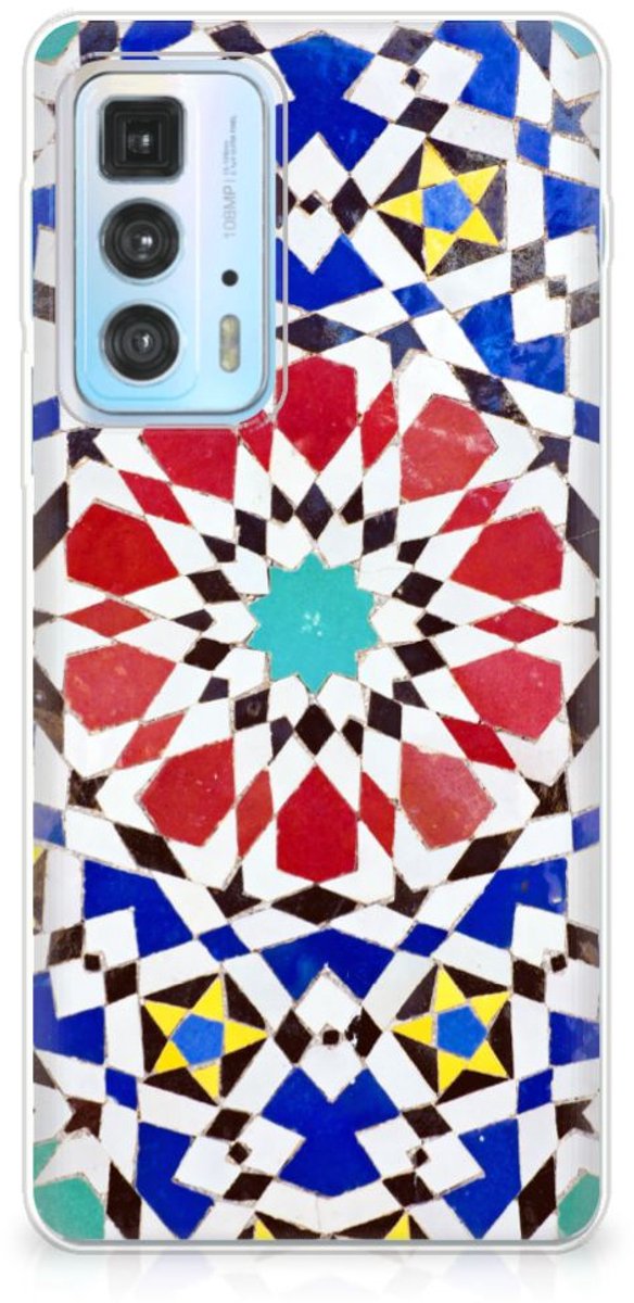 Motorola Edge 20 Pro TPU Siliconen Hoesje Mozaïek