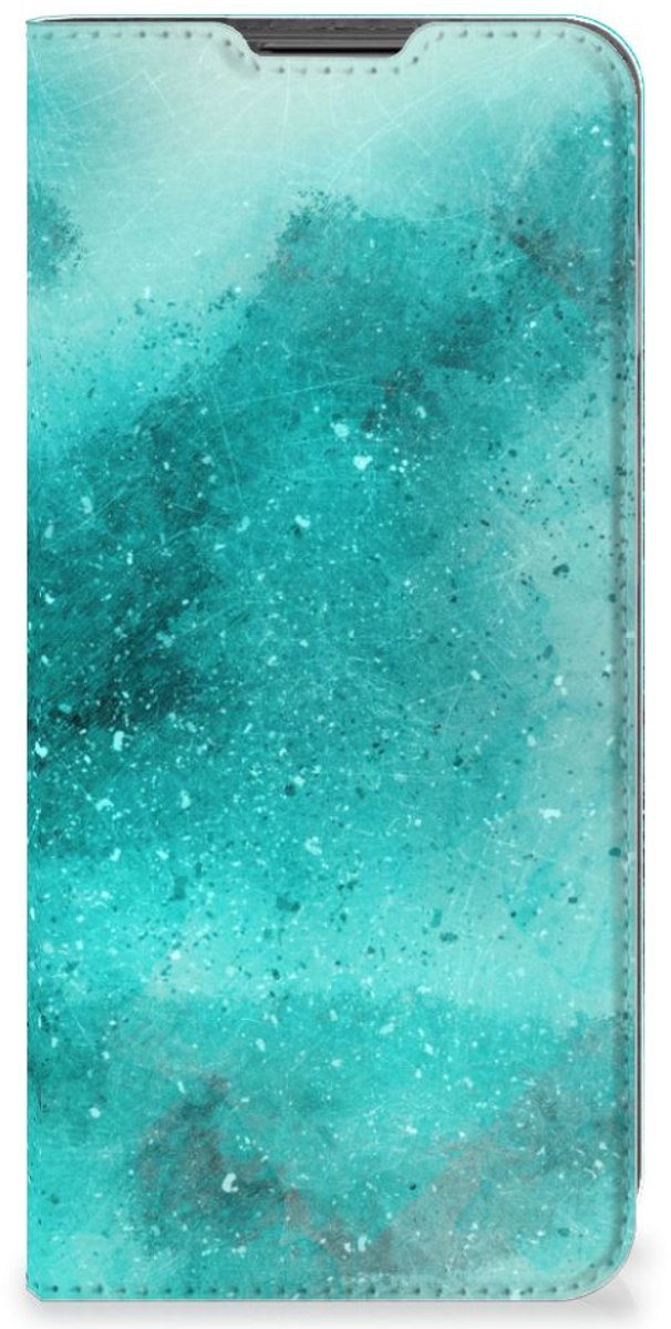 Bookcase Motorola Moto G22 Painting Blue