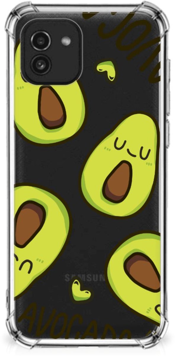 Back Cover voor Samsung Galaxy A03 Stevig Bumper Hoesje Avocado Singing