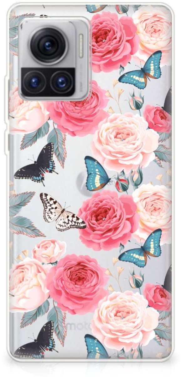 Motorola Moto X30 Pro TPU Case Butterfly Roses