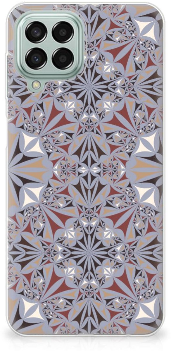 Samsung Galaxy M33 TPU Siliconen Hoesje Flower Tiles