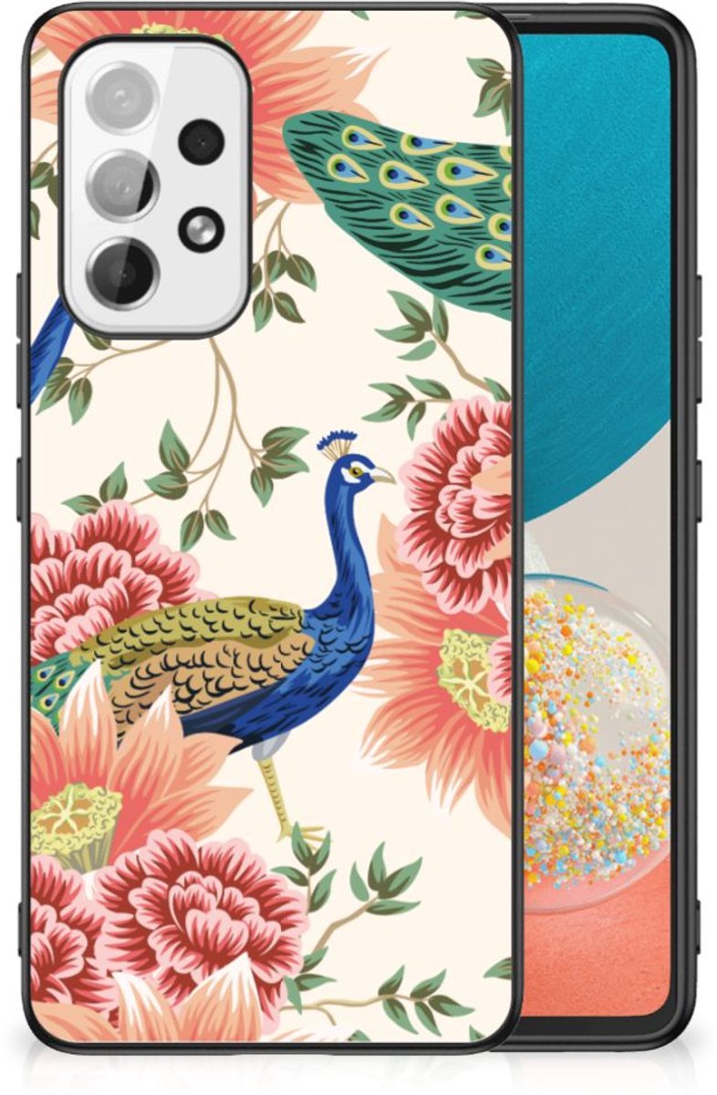 Dierenprint Telefoonhoesje voor Samsung Galaxy A53 Pink Peacock