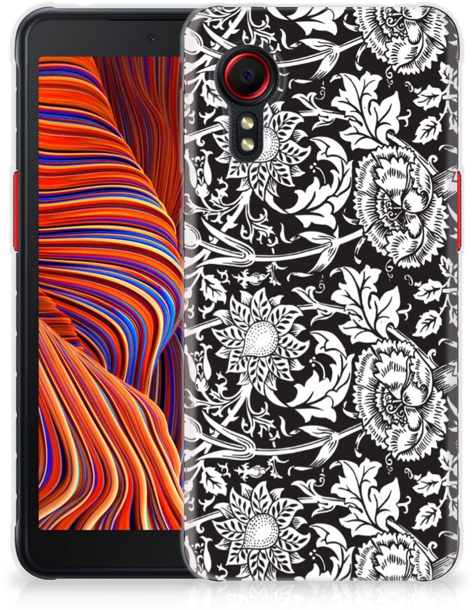 Samsung Galaxy Xcover 5 TPU Case Black Flowers
