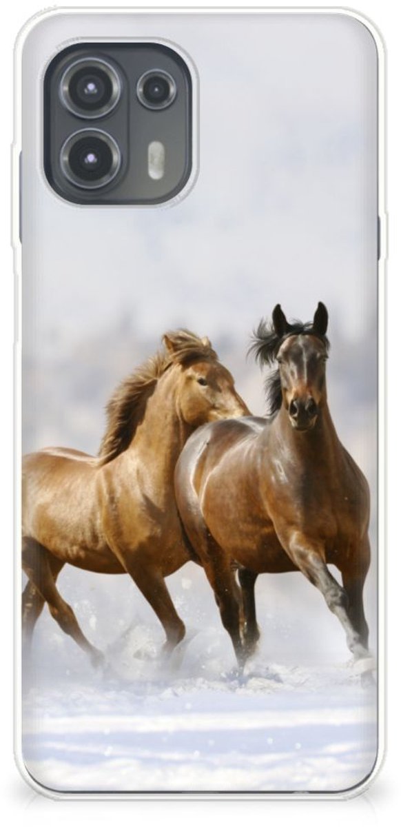 Motorola Edge 20 Lite TPU Hoesje Paarden