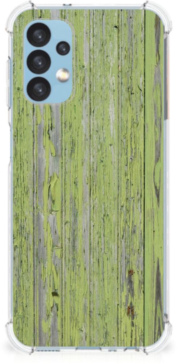 Samsung Galaxy A13 (4G) Stevig Telefoonhoesje Green Wood