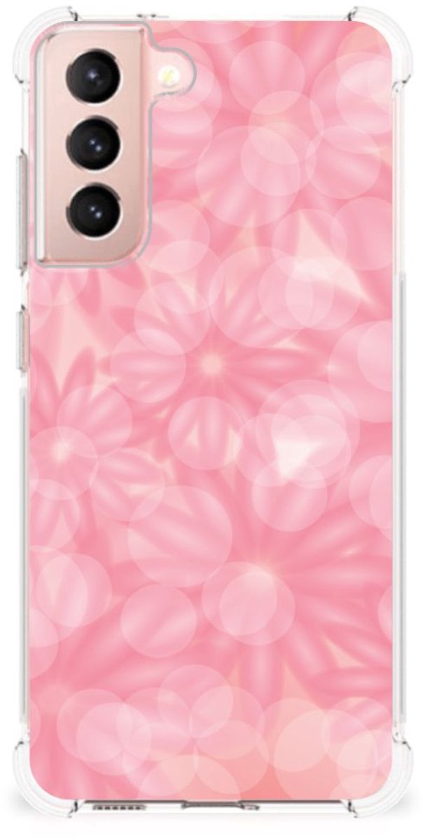 TPU Case Anti-Shock voor Samsung Galaxy S21 FE Case Spring Flowers