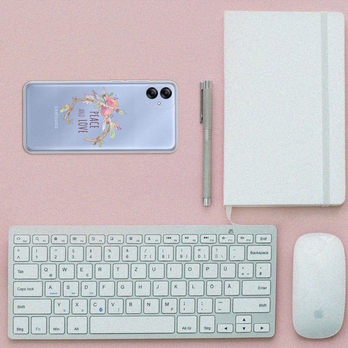 Samsung Galaxy A04e Telefoonhoesje met Naam Boho Text