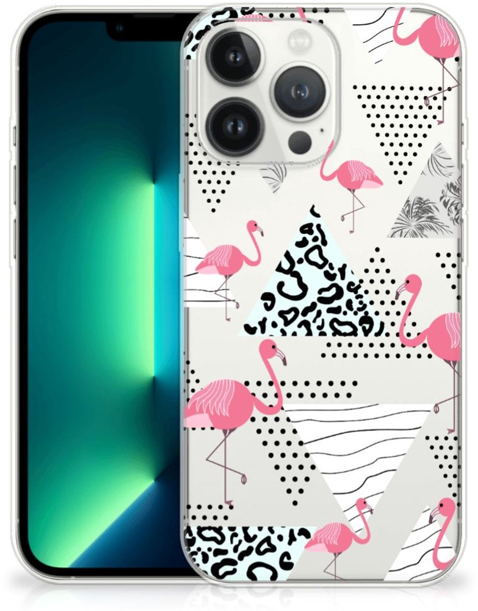 iPhone 13 Pro Max TPU Hoesje Flamingo Triangle