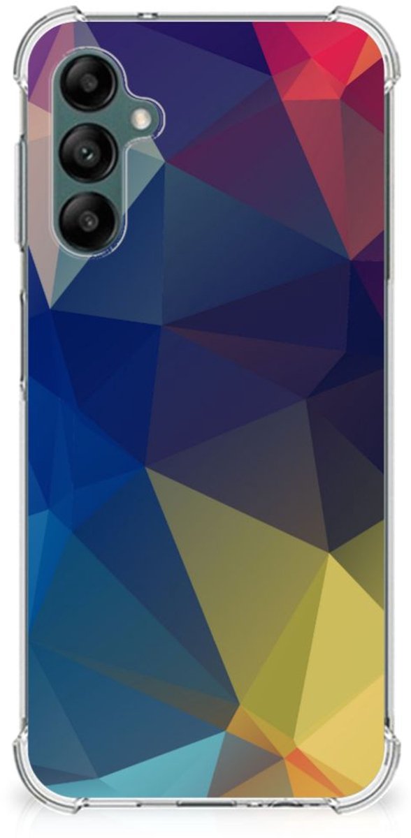 Samsung Galaxy A14 5G/4G Shockproof Case Polygon Dark