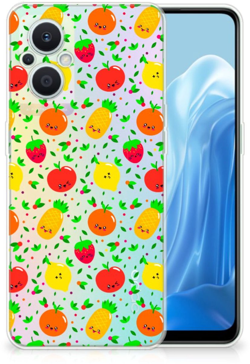 TPU Hoesje voor OPPO Reno8 Lite Siliconen Case Fruits