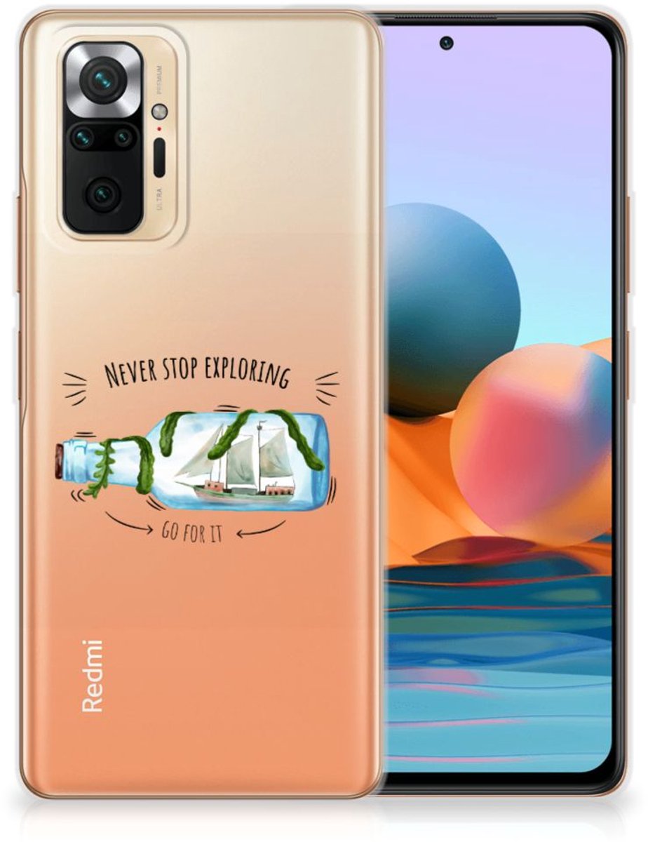 Xiaomi Redmi Note 10 Pro Telefoonhoesje met Naam Boho Bottle
