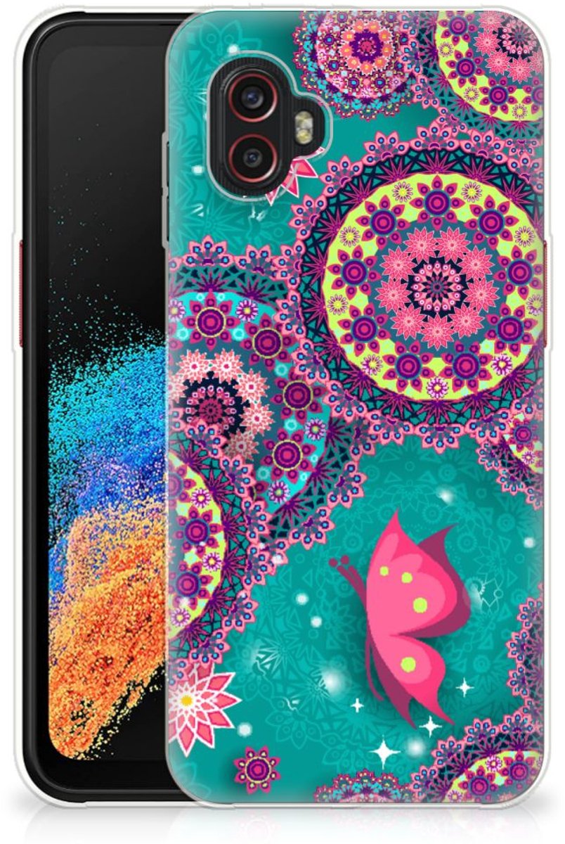 Samsung Galaxy Xcover 6 Pro Hoesje maken Cirkels en Vlinders