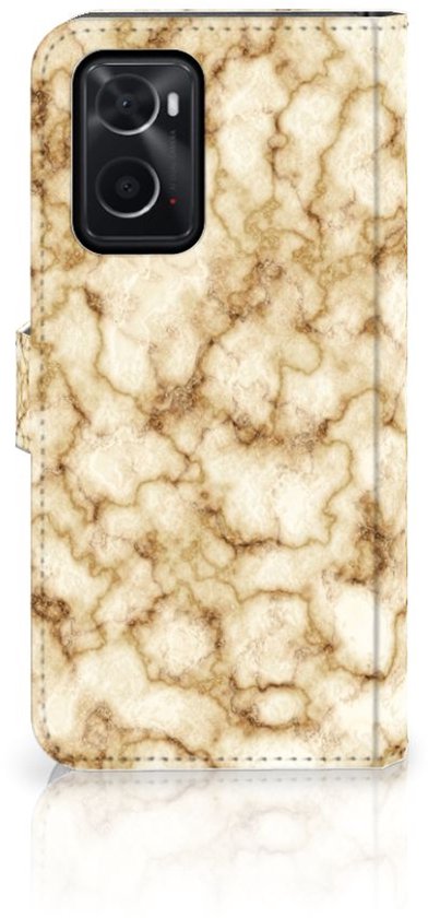 Couverture de livre OPPO A76 | A96 Coque Smartphone Marbre Or