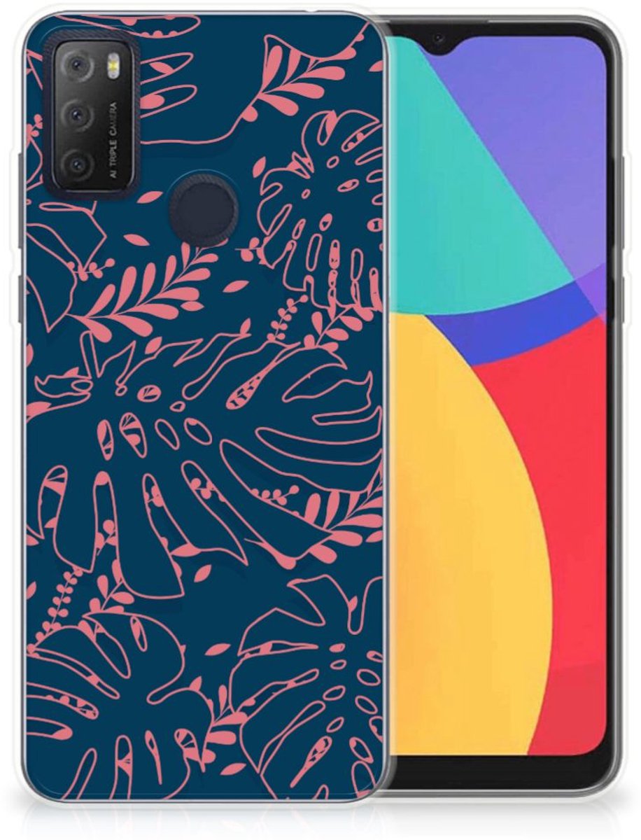 Alcatel 1S (2021) TPU Case Palm Leaves